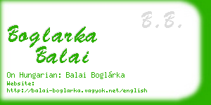 boglarka balai business card